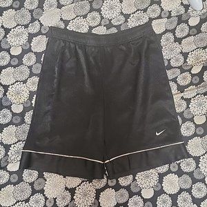 Vintage Nike Basketball Shorts Swoosh Grey Tag Boys Size M Black